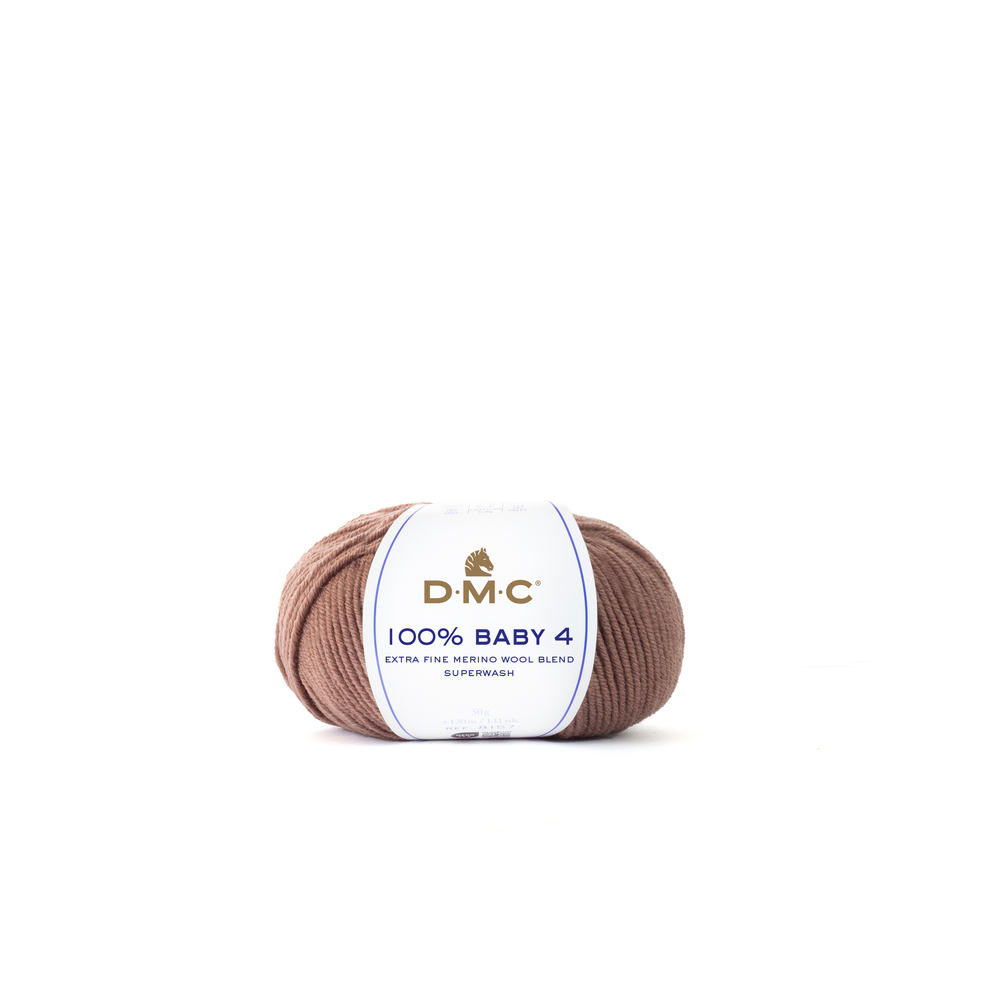Pelote 100% Baby 4 en laine/polyamide, coloris rose 106 - 50g