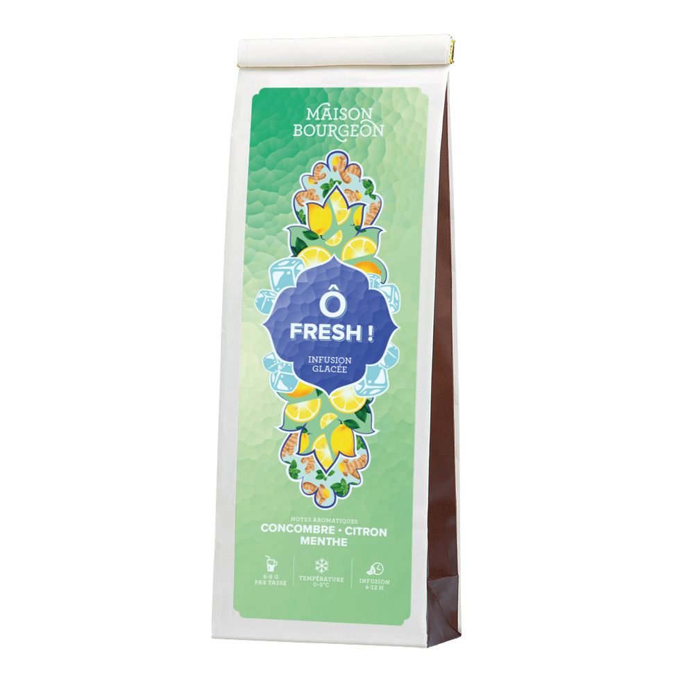 Infusion glacée 'Ô Fresh !' citron, concombre, gingembre/menthe - 100g