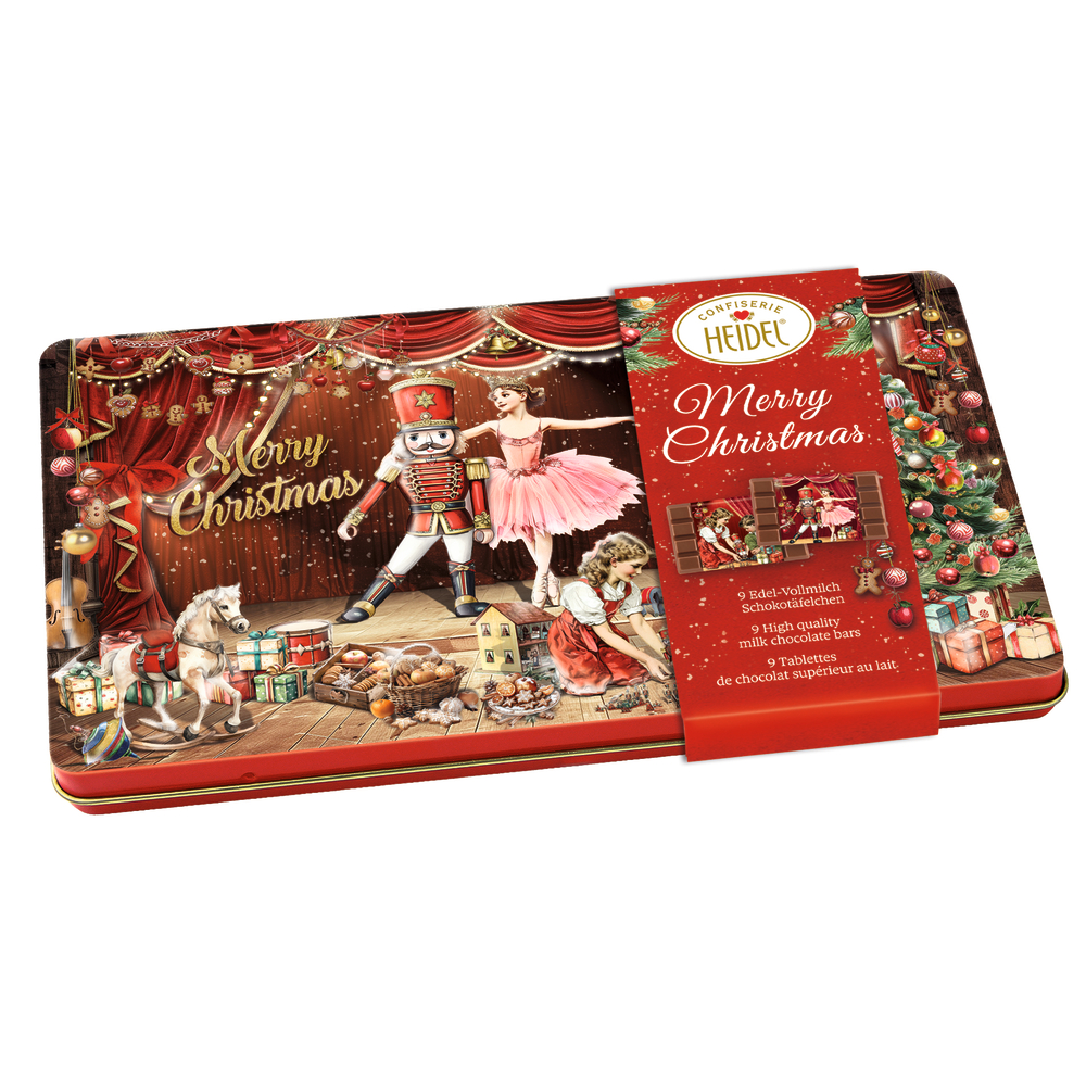 9 tablettes de chocolats au lait 'Conte de fées de Noël' - 90g