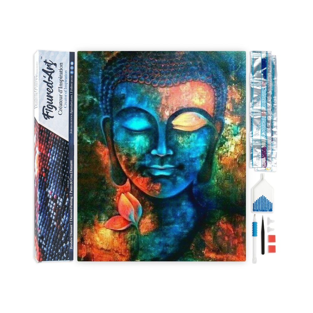 Kit de broderie diamant 'Buddha' - L.50xl.40cm