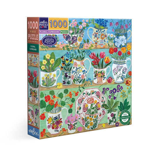 Puzzle Floral Cupboard, coloris mixte - 1000 pièces