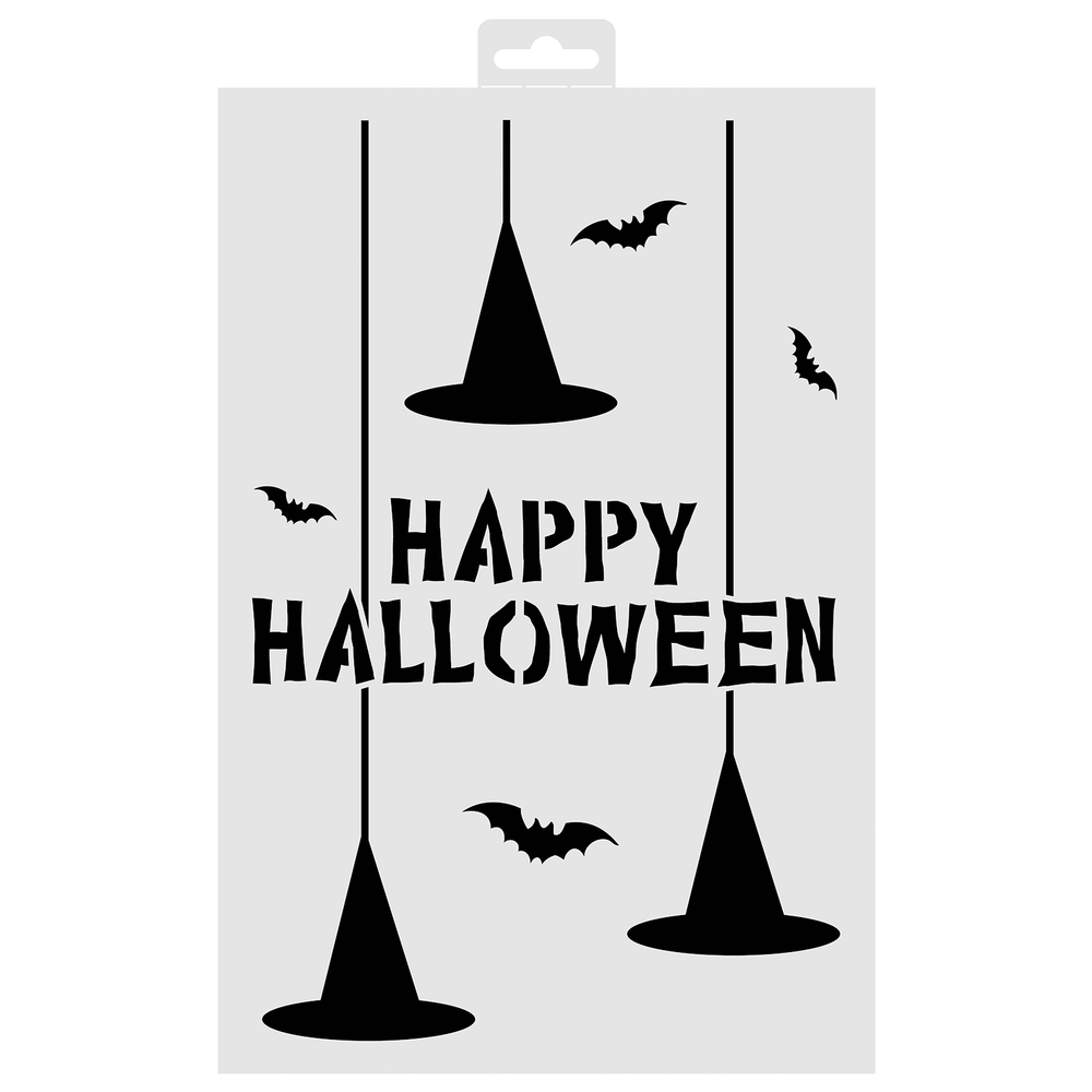 Pochoir décoratif 'Happy Halloween' - l.30xH.20cm