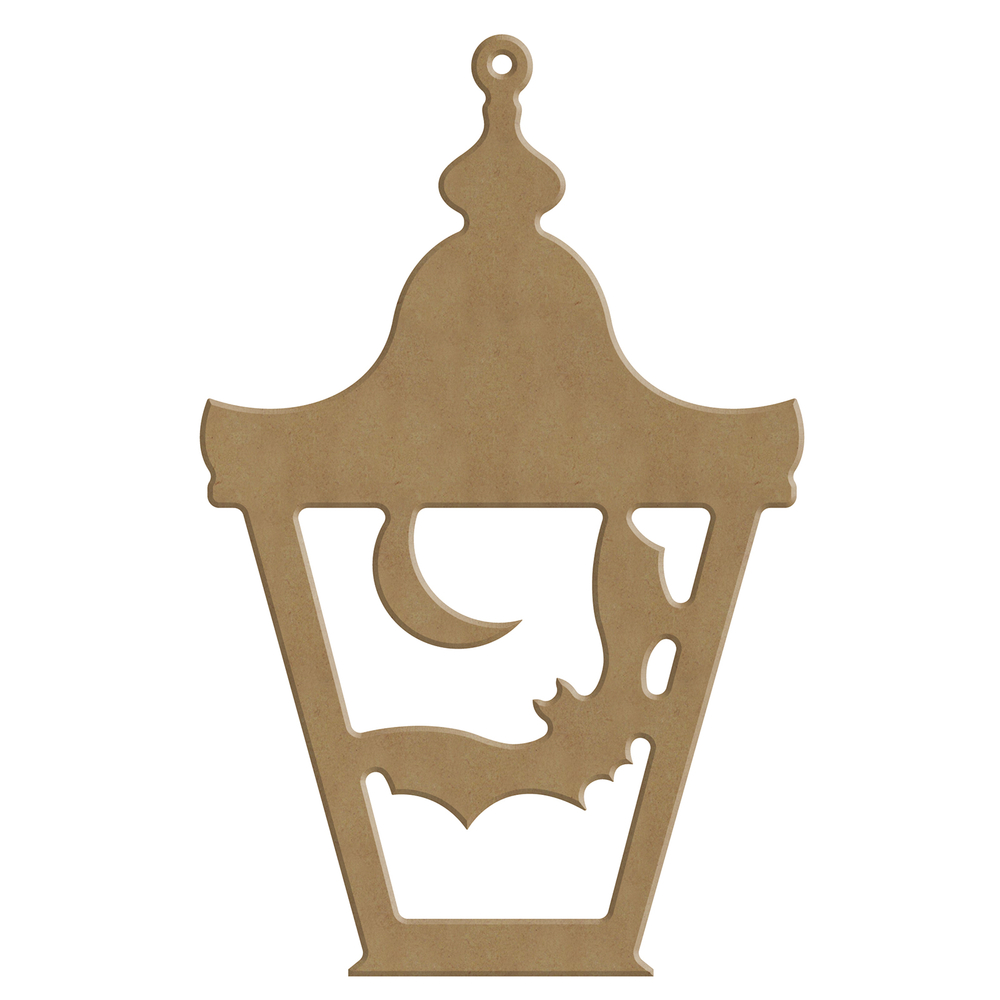 Décoration Halloween : lanterne nuit battante DIY en bois - H.19cm