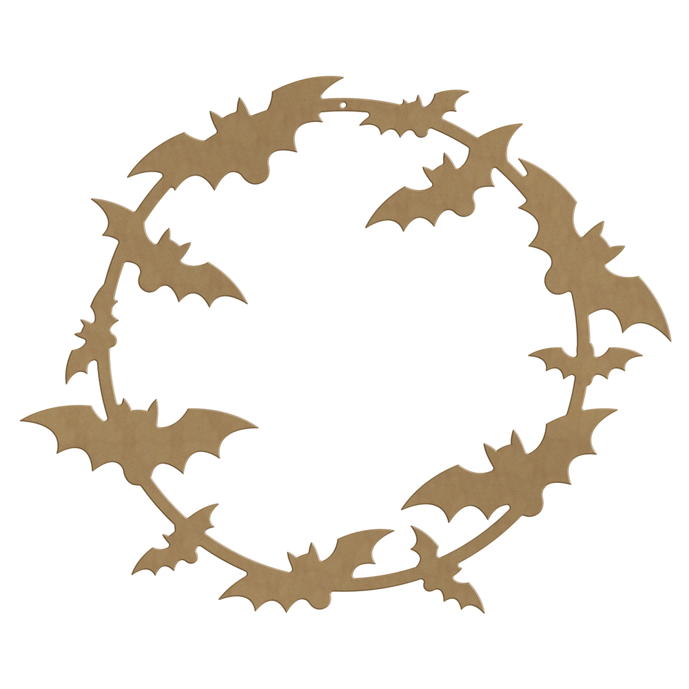 Support à décorer : couronne chauve-souris, coloris naturel - D.37cm