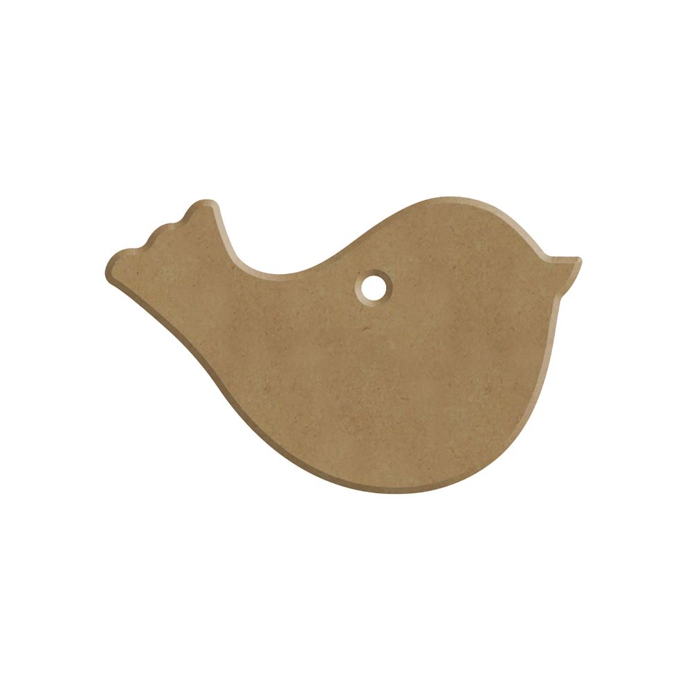 Support à décorer DIY : oiseau en bois, coloris naturel - L.5xl.8cm