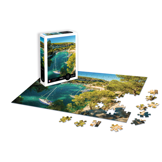 Puzzle 'Les Calanques de Cassis, Côte d'Azur' - 1000 pièces