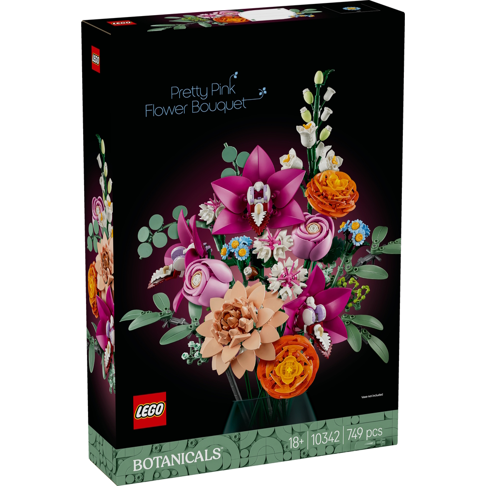 Le joli bouquet de fleurs roses, set Botanicals, 749 pièces - H.38,2cm