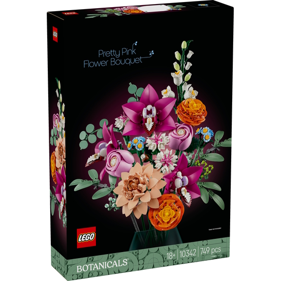 Le joli bouquet de fleurs roses, set Botanicals, 749 pièces - H.38,2cm