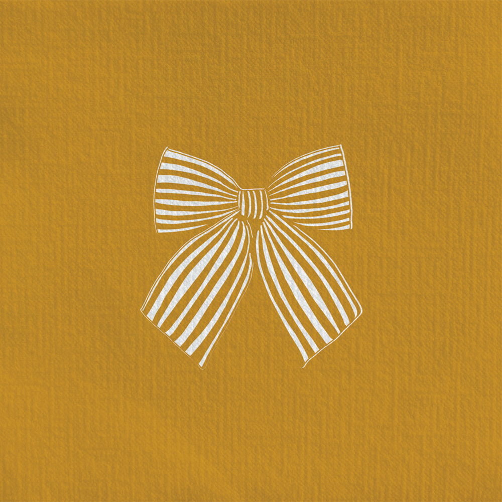 Serviette 'Nœud', coloris or 40x40cm - x20