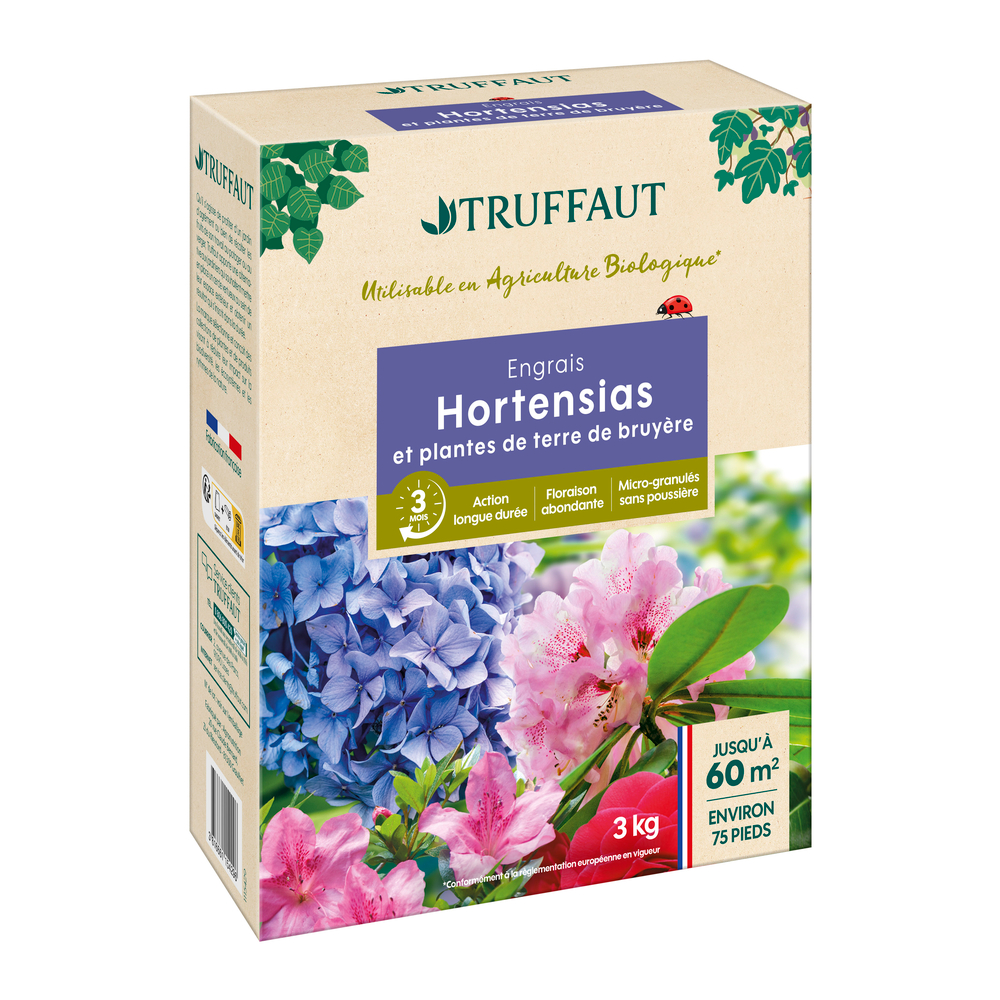 Engrais hortensias et plantes de terre de bruyère - 3Kg