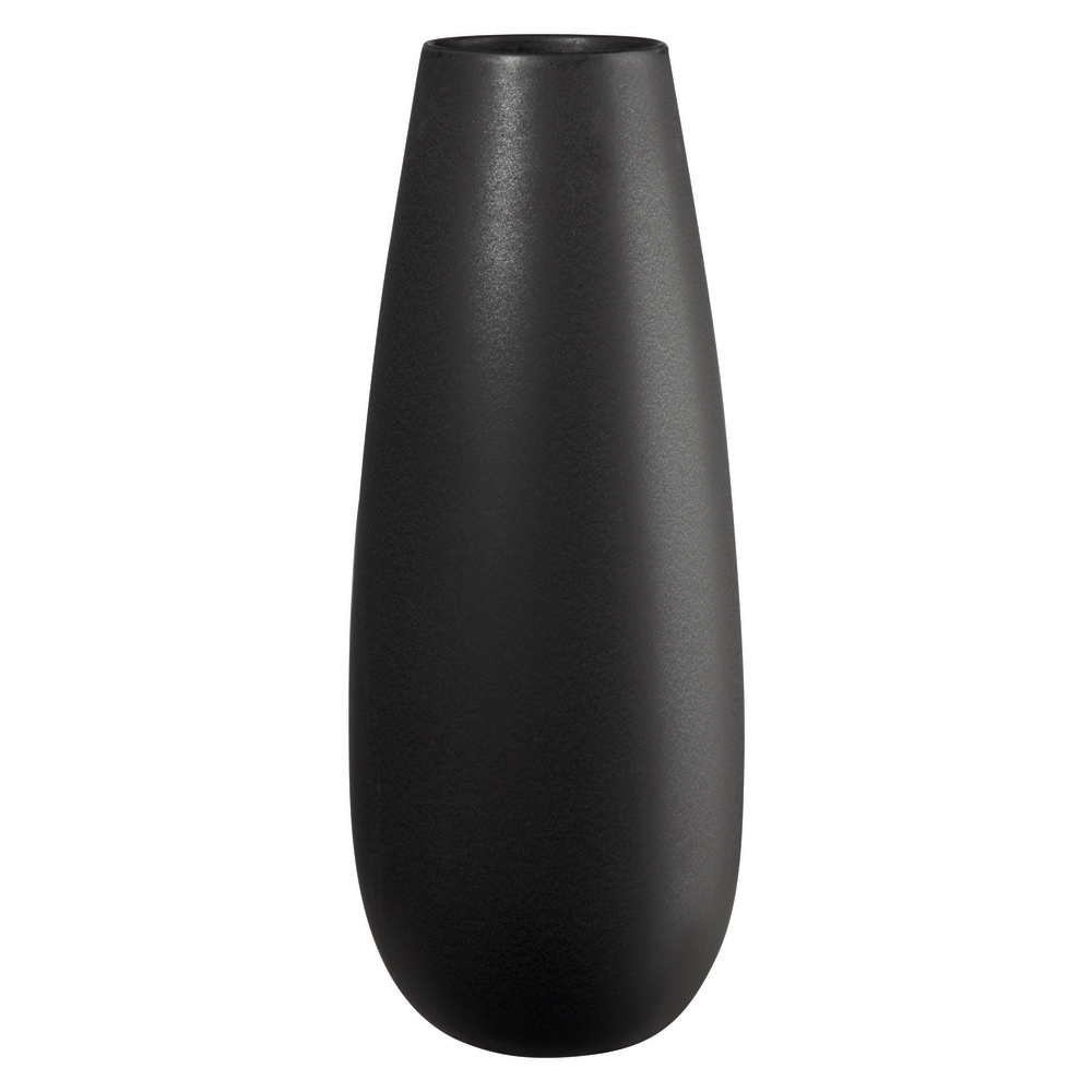 Vase droit en céramique, coloris noir - D.18cm