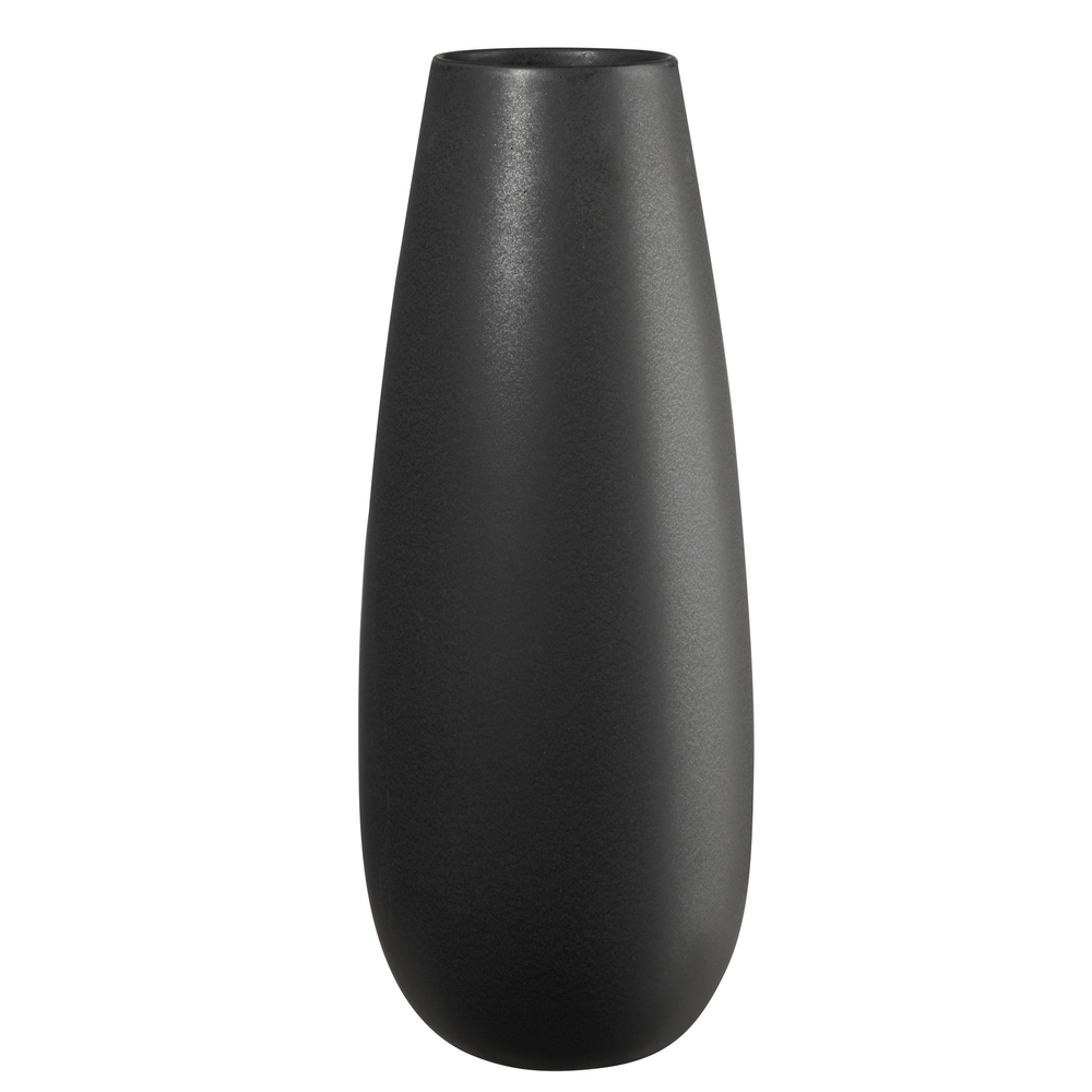 Vase droit en céramique, coloris noir - D.23cm