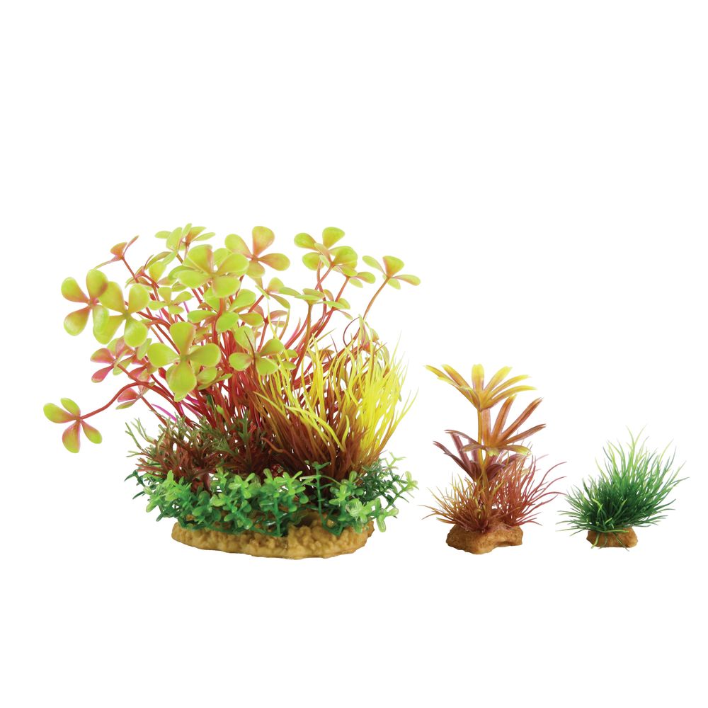 Décoration d'aquarium Plantkit Small n°4, kit 3 plantes artificielles