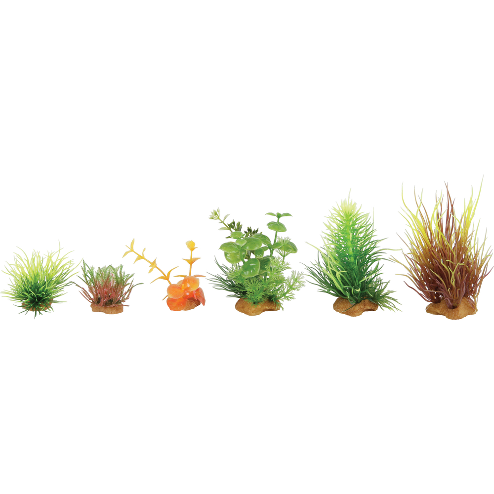 Plantes artificielles pour aquarium, Plantkit Mini N°3 - lot de 6
