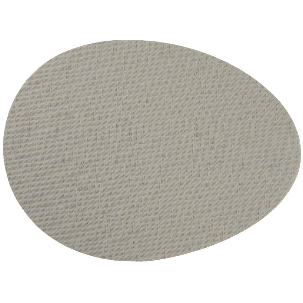 Set de table arrondi, coloris gris clair - L.45xl.35cm