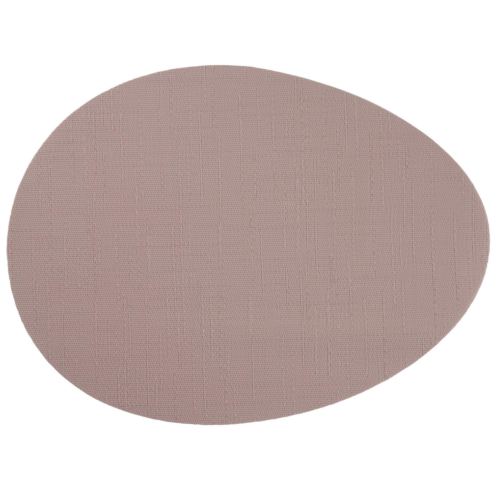 Set de table arrondi, coloris taupe rosé - L.45xl.35cm