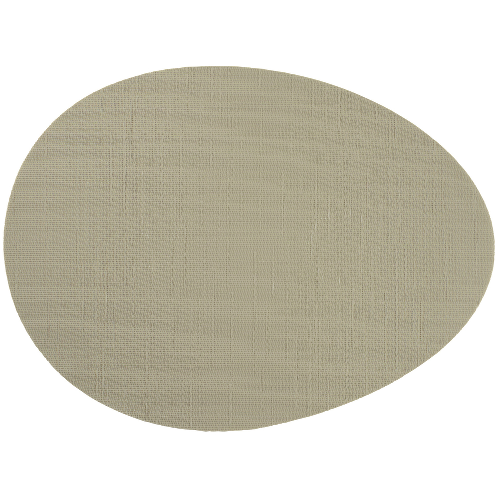 Set de table arrondi, coloris beige écru - L.45xl.35cm