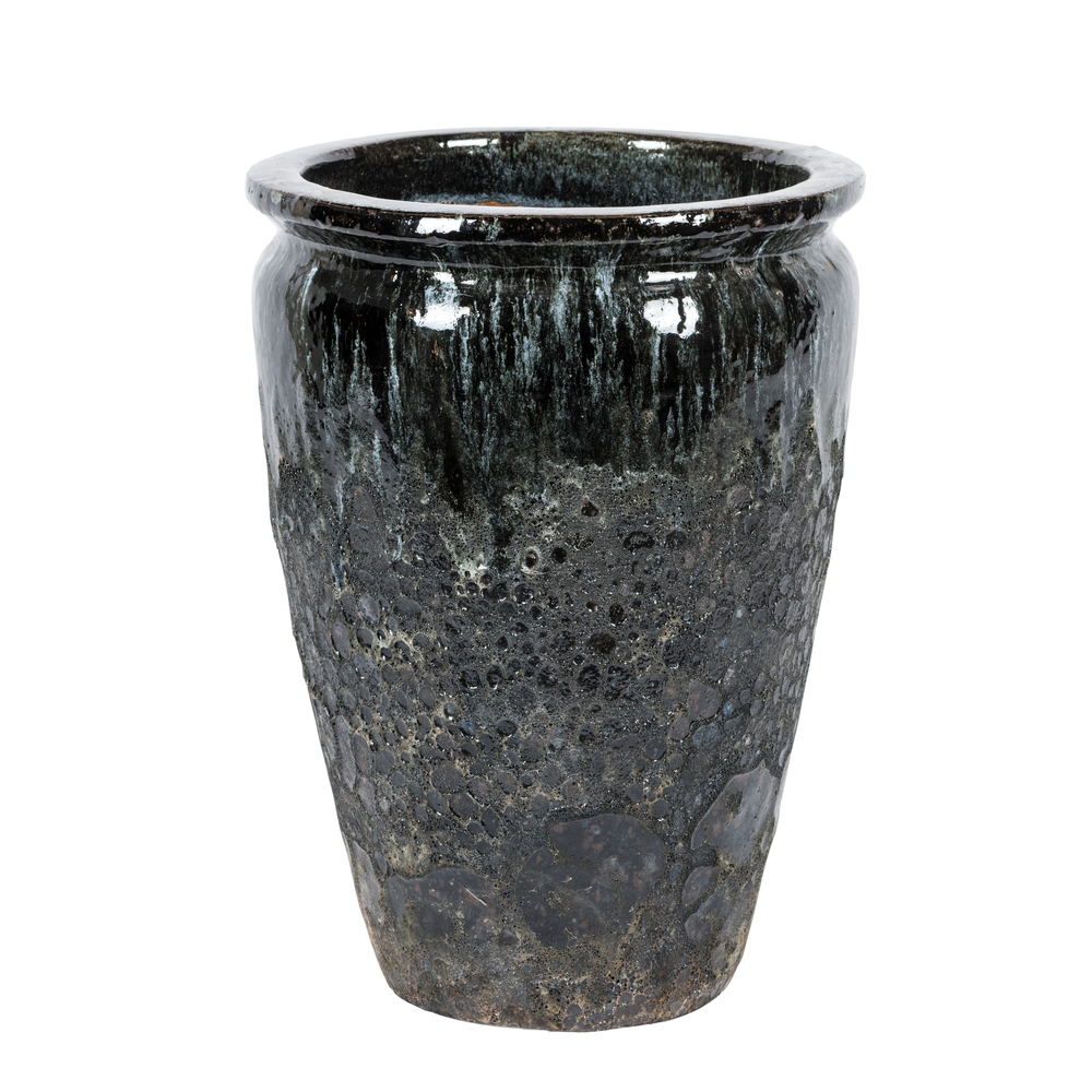 Pot Melbourne, coloris noir D36XH50cm