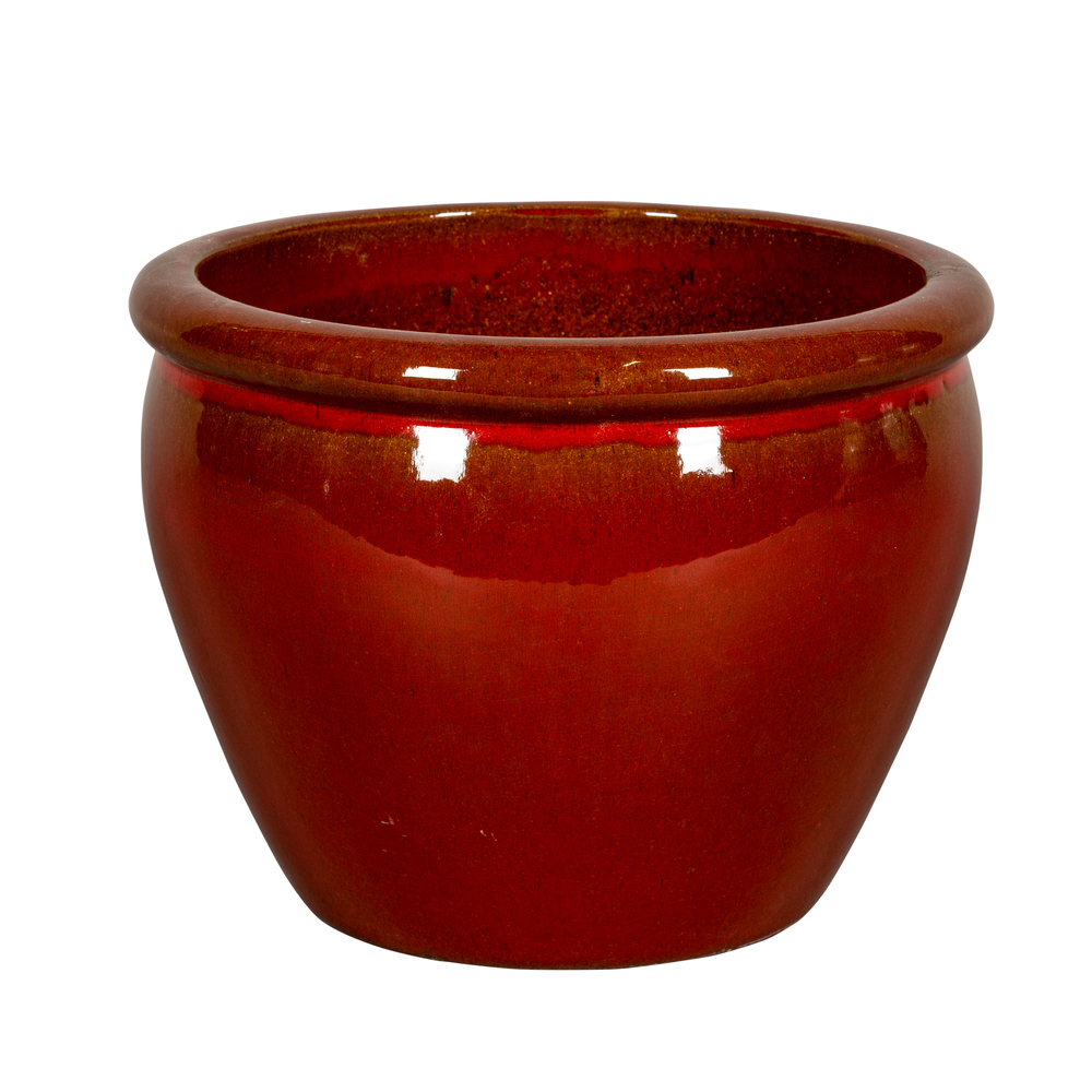 Pot Shan, coloris rouge D30xH23cm