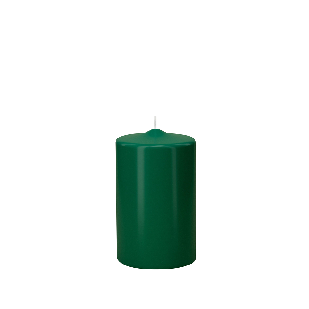 Bougie cylindrique, coloris vert - H.10xD.6cm