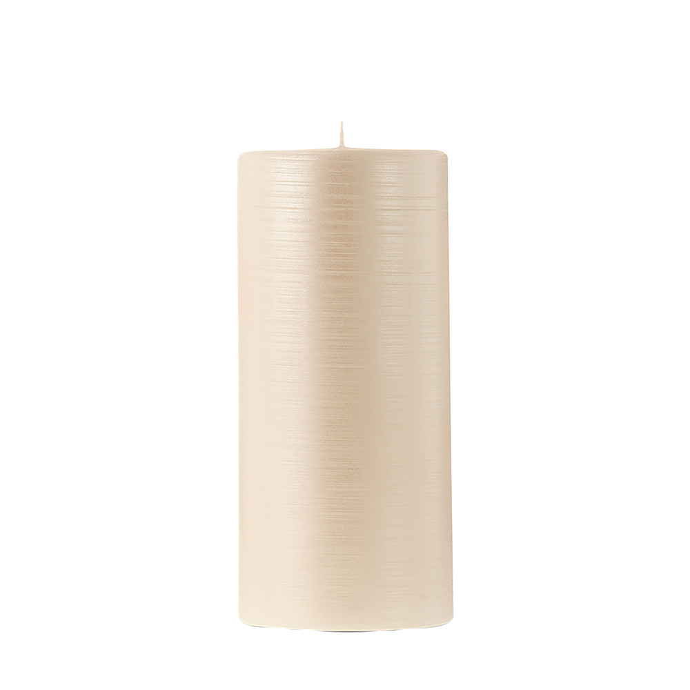 Bougie cylindrique, coloris blanc - H.15xD.7cm