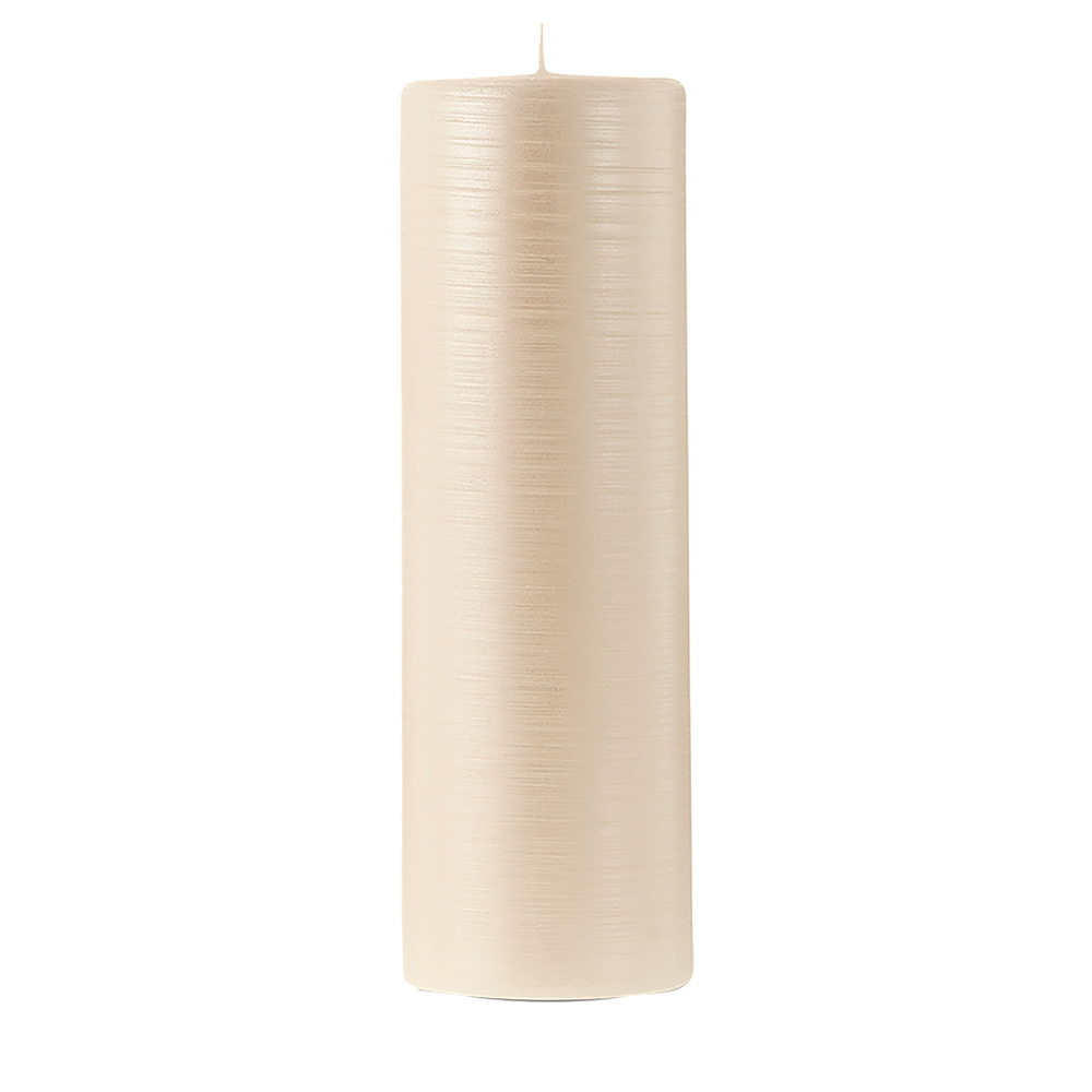 Bougie cylindrique, coloris blanc - H.15xD.8cm