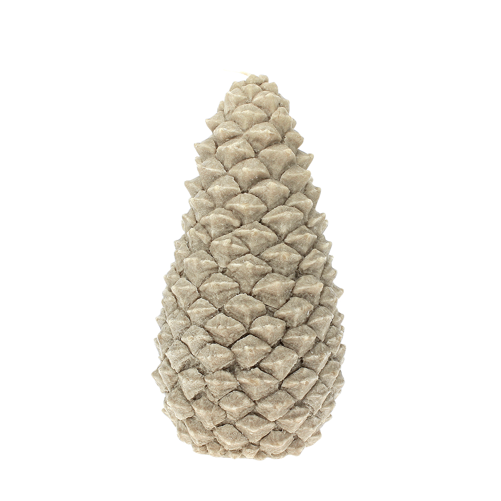 Bougie parfum pomme de pin, coloris beige - H.19xD.10cm