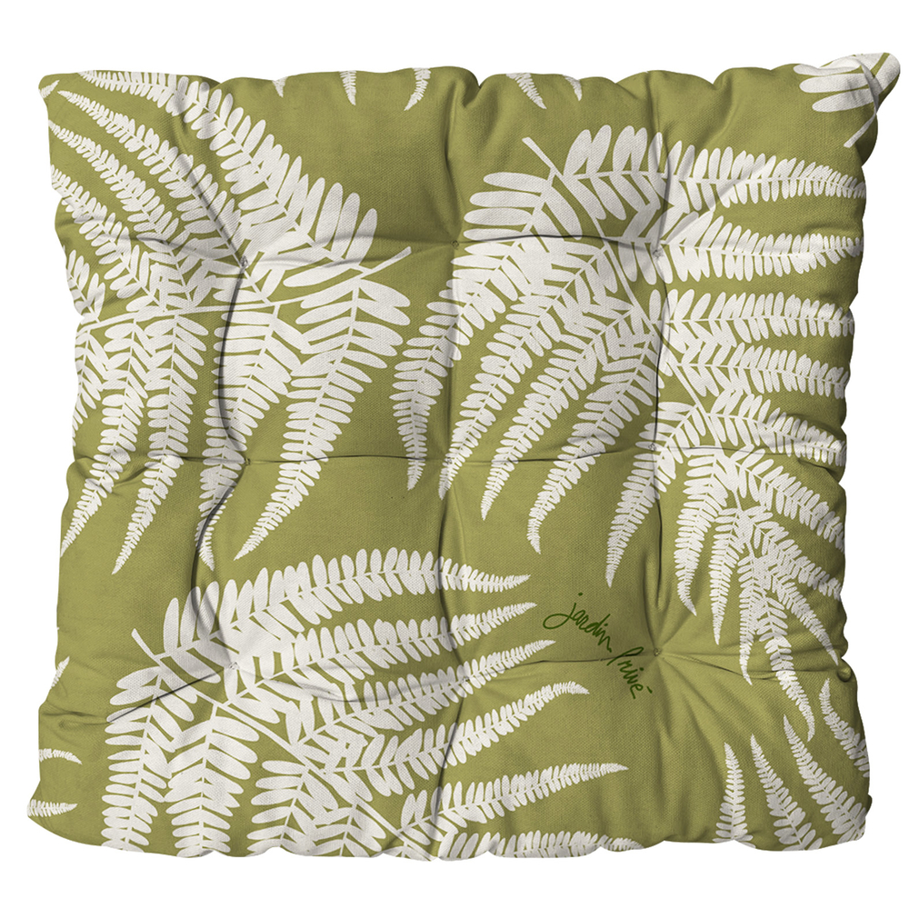 Assise fauteuil de jardin 'Fougère', coloris vert - 46x46cm