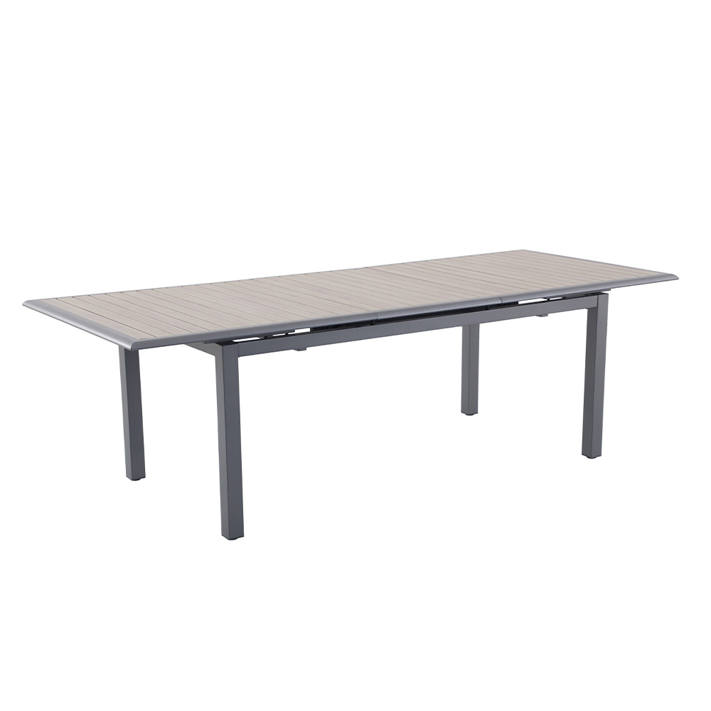 Table de jardin extensible ARIA, anthracite/liège - 204/262,5x100x76cm