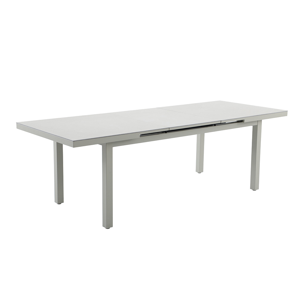 Table Opra, coloris beige - L180/240 x l90 x H76cm