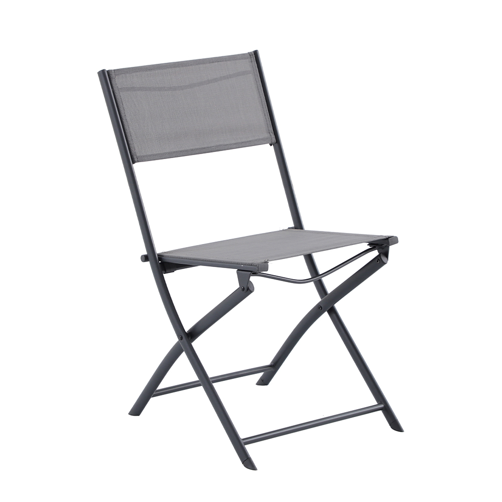 Chaise Porto, coloris anthracite - L56xl45.5xH81cm