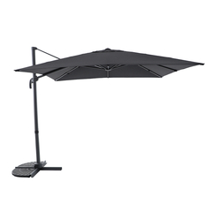 Parasol déporté PALM, coloris anthracite - L.300xl.300cm