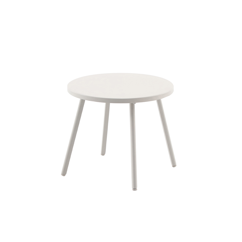 Table basse Baho, coloris beige - D40cm