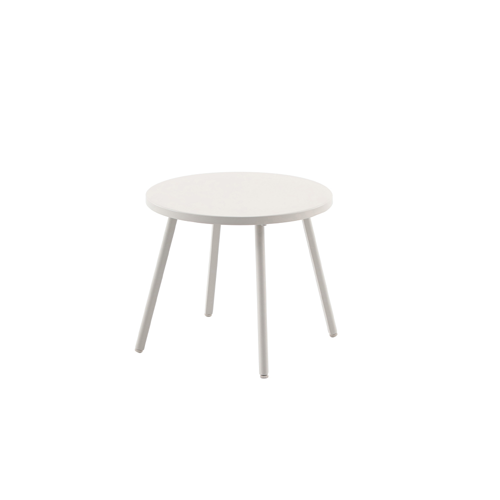 Table basse Baho, coloris beige - D45cm