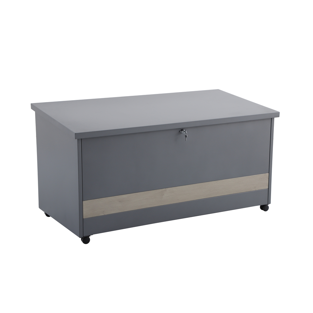 Coffre de jardin RANA, coloris anthracite - 160x79xH.83cm