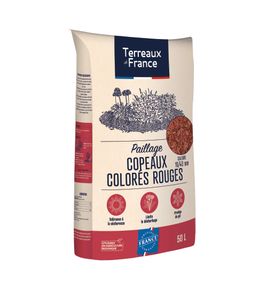 Copeaux colorés, paillage compatible agriculture biologique - 50L