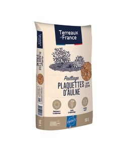 Plaquettes d'Aulne, paillage utilisable en agriculture biologique -50L
