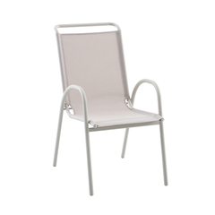 Fauteuil Viva, coloris beige - L75.5xl52.5xH94.5cm