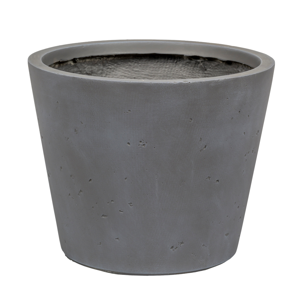 Pot Kati en fibre d'argile, coloris anthracite D.30cm