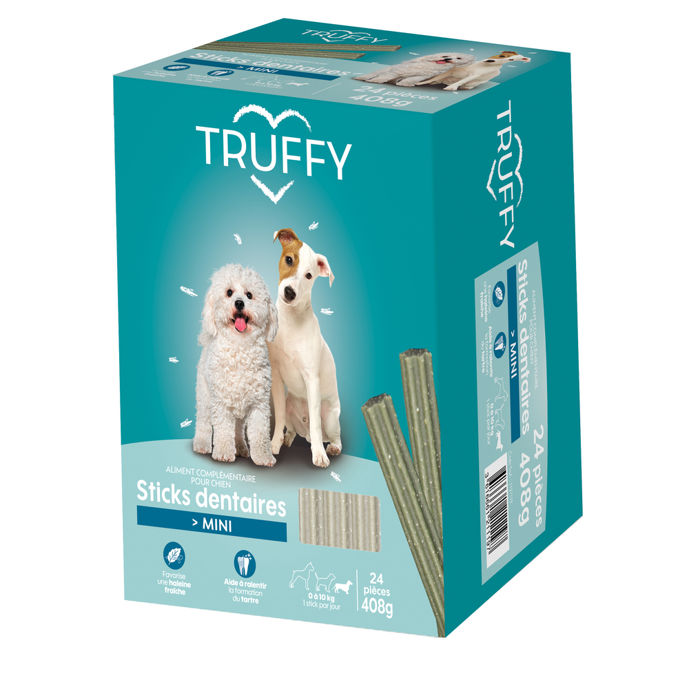 Sticks dentaires 'Mini' pour chien de 0 à 10kg - 24 pièces