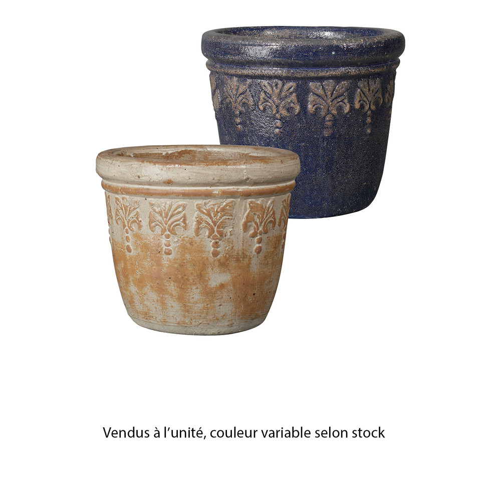 Pot Bridgerton, terre cuite émaillée artisanale, coloris marron D.34cm