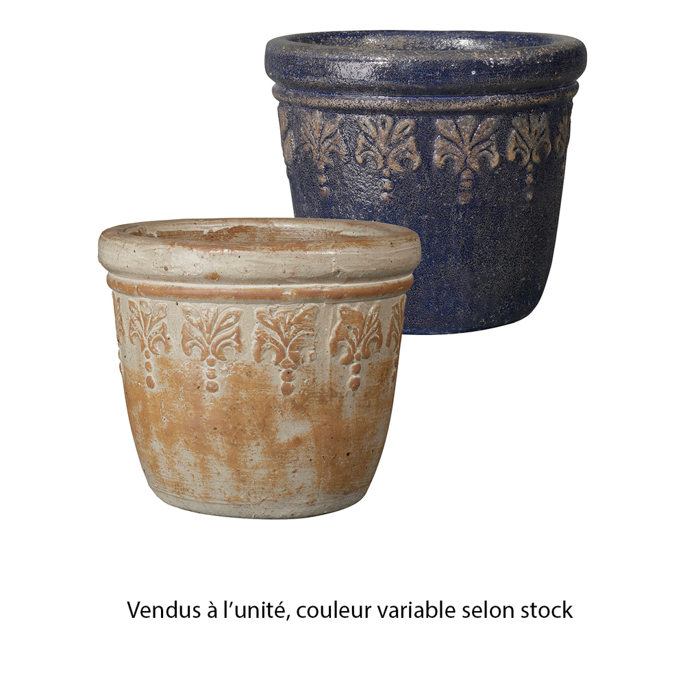 Pot Bridgerton, terre cuite émaillée artisanale, coloris marron D.54cm