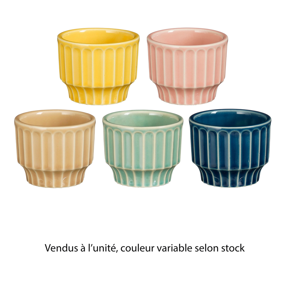 Cache-pot Lauria H.6xD.7,5cm - Plusieurs coloris disponibles