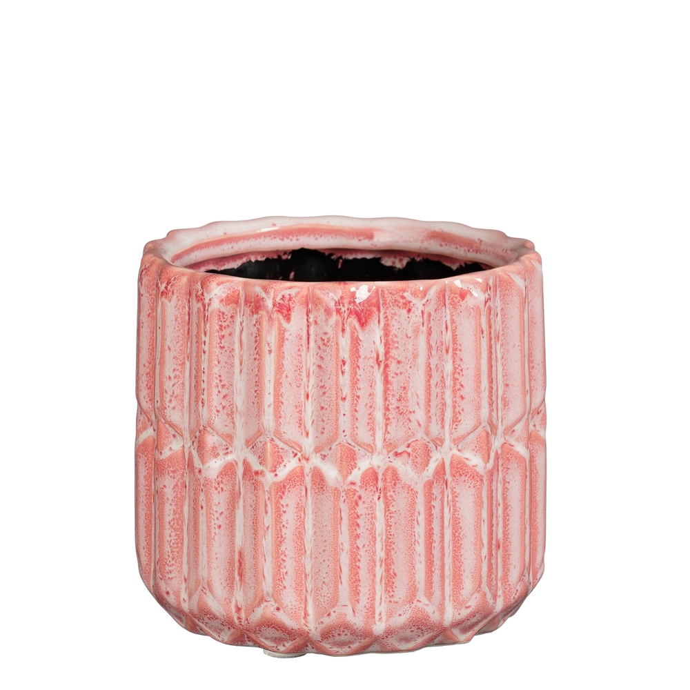 Cache-pot Lionel rose - H.10,5xD.11,5cm