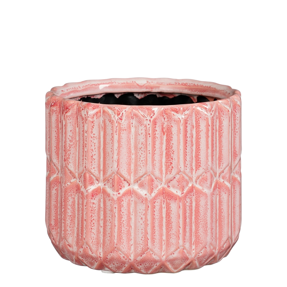 Cache-pot Lionel rose - H.13,5xD.15,5cm