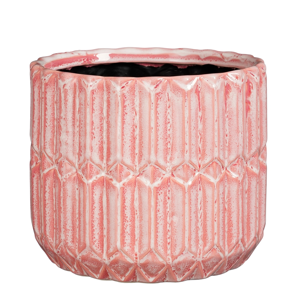 Cache-pot Lionel rose - H.15,5xD.17,5cm