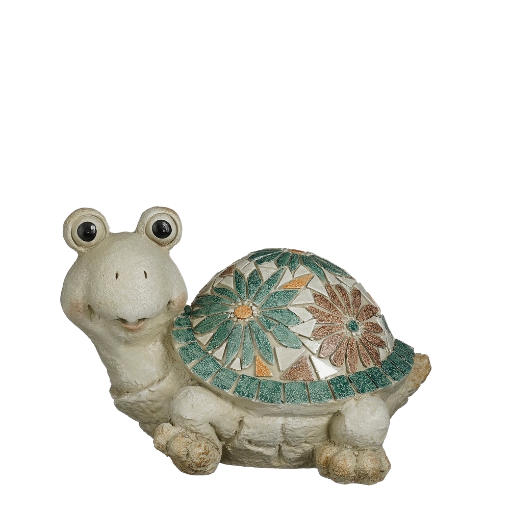 Tortue verte avec mosaïque - H.22cm