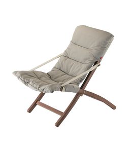 Chaise relax Linda Soft, en hêtre - coloris blanc beige