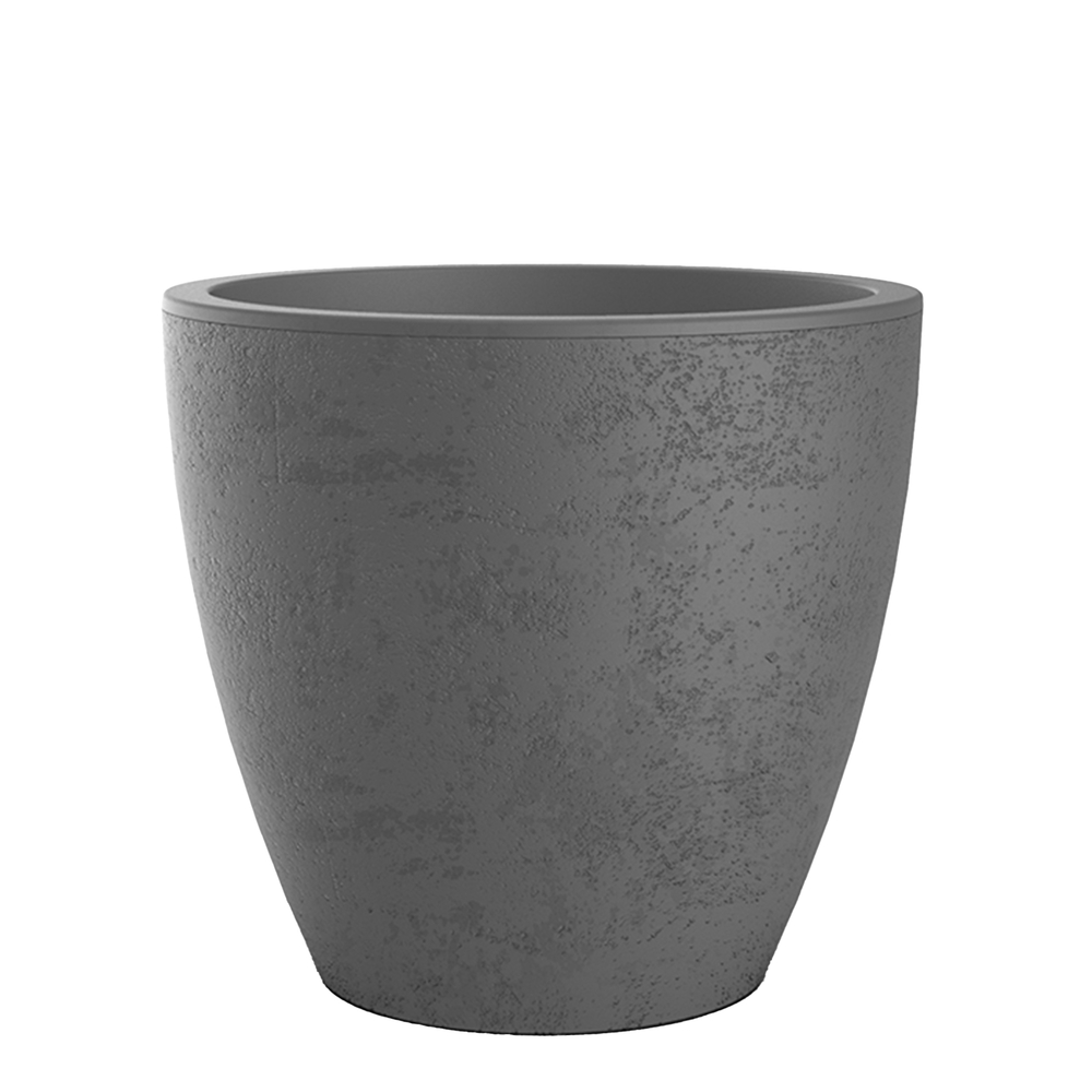 Pot conique Basalt UP, coloris gris anthracite - D.38cm