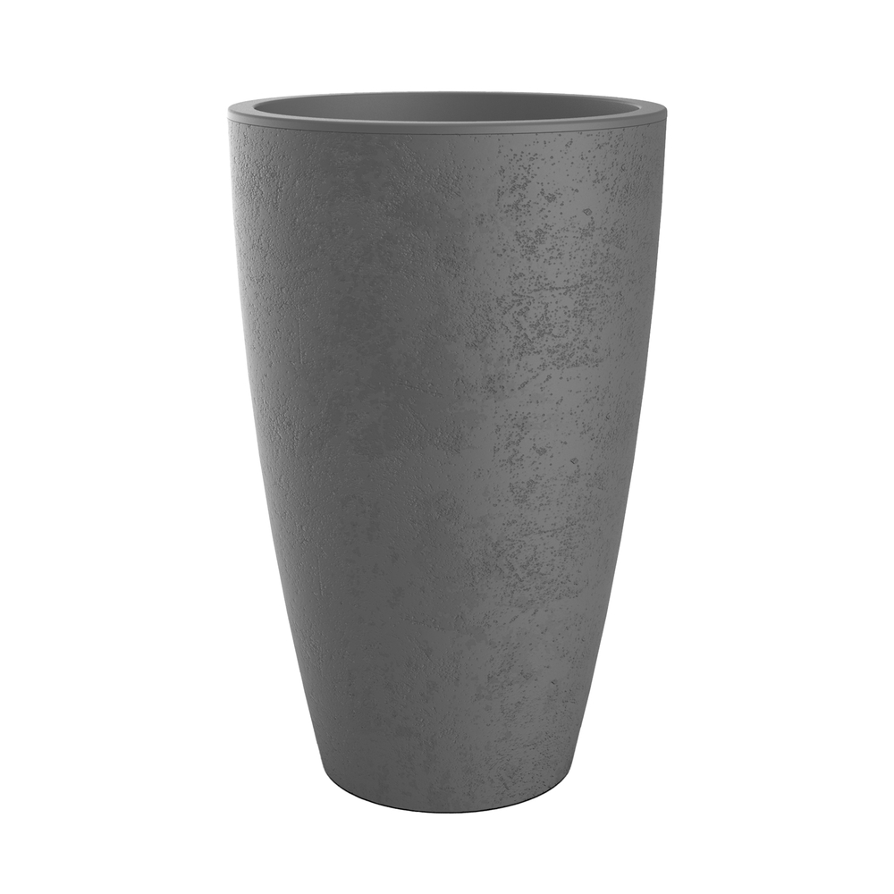Pot haut conique Basalt UP, coloris gris anthracite - D.38cm